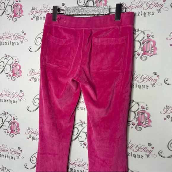 Victoria secret pink pants velour velvet pockets on bum pink with sparkly sequin - Picture 7 of 13